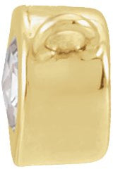 14K Gold Round Natural Diamond Rose-Cut Bezel-Set Necklace - Yellow Gold - view 4
