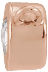 14K Gold Round Natural Diamond Rose-Cut Bezel-Set Necklace - Rose Gold - view 4