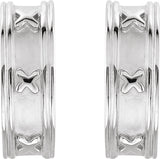 Platinum J-Hoop Earrings III - view 2