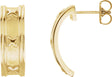 10K Gold J-Hoop Earrings III
