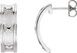 18K Gold J-Hoop Earrings III