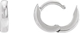 Platinum Huggie Hoop Earrings - view 3