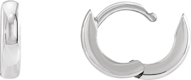 Platinum Huggie Hoop Earrings - view 3
