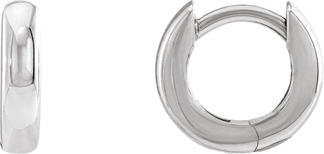 Platinum Hinged Hoop Earrings VI