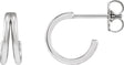 Platinum Hoop Earrings V