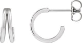 Platinum Hoop Earrings V