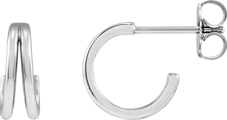 Platinum Hoop Earrings V