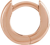 14K Gold Huggie Hoop Earrings - Rose Gold - view 2