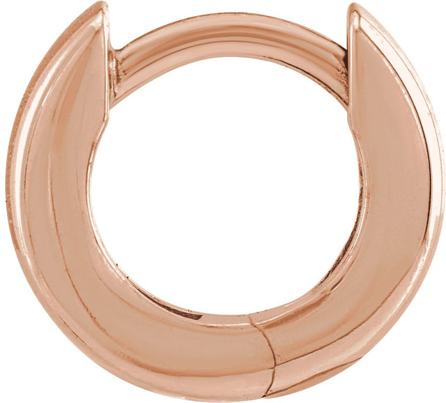 14K Gold Huggie Hoop Earrings - Rose Gold - view 2