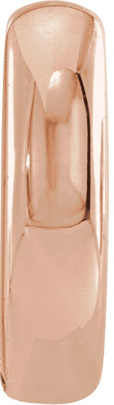 14K Gold Huggie Hoop Earrings - Rose Gold - view 3