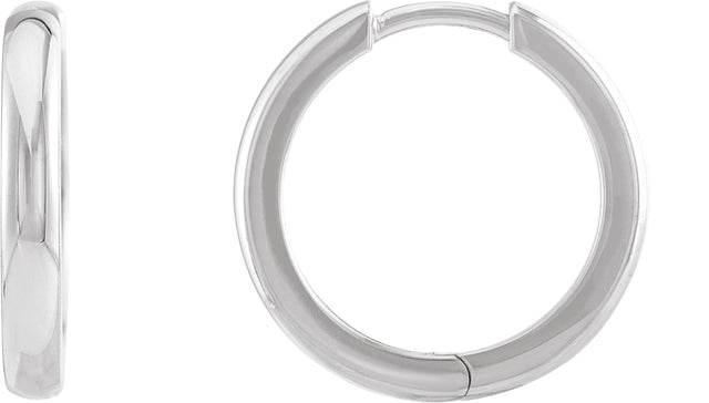 14K Gold Huggie Hoop Earrings - Rose Gold - view 4