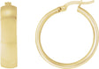 14K Gold Tube Hoop Earrings IV - Yellow Gold