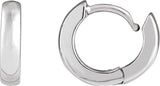 Platinum Hinged Hoop Earrings V - view 3