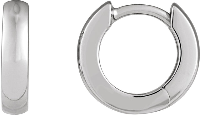 Platinum Hinged Hoop Earrings V