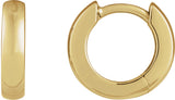 14K Gold Hinged Hoop Earrings No. 13 - Yellow Gold