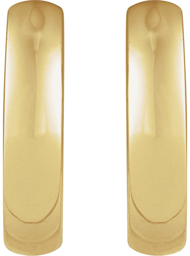 18K Gold Hinged Hoop Earrings III - view 2