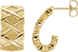 10K Gold J-Hoop Earrings