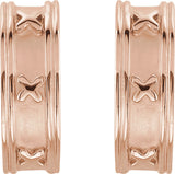 14K Gold J-Hoop Earrings III - Rose Gold - view 2