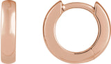 14K Gold Hinged Hoop Earrings No. 13 - Rose Gold