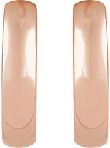 14K Gold Hinged Hoop Earrings No. 13 - Rose Gold - view 2