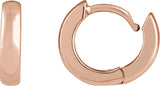14K Gold Hinged Hoop Earrings No. 13 - Rose Gold - view 3