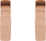 14K Gold Hinged Hoop Earrings VII - Rose Gold - view 2
