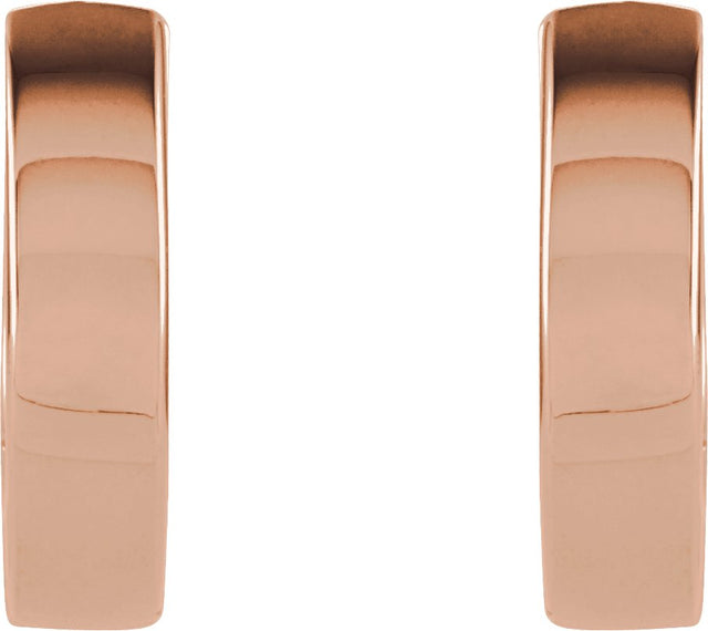 14K Gold Hinged Hoop Earrings VII - Rose Gold - view 2
