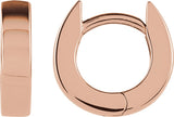 14K Gold Hinged Hoop Earrings VII - Rose Gold