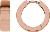 14K Gold Hinged Hoop Earrings No. 12 - Rose Gold