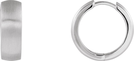 Platinum Hinged Hoop Earrings No. 9