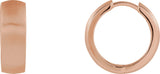 14K Gold Hinged Hoop Earrings No. 15 - Rose Gold