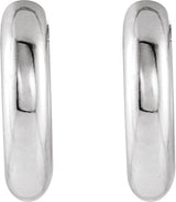 14K Gold Hinged Hoop Earrings No. 9 - White Gold - view 2