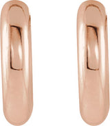 14K Gold Hinged Hoop Earrings No. 9 - Rose Gold - view 2