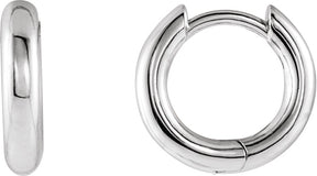 Platinum Hinged Hoop Earrings No. 5
