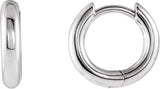 14K Gold Hinged Hoop Earrings No. 9 - White Gold