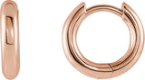14K Gold Hinged Hoop Earrings No. 9 - Rose Gold