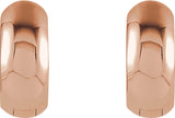 14K Gold Hinged Hoop Earrings No. 2 - Rose Gold - view 2