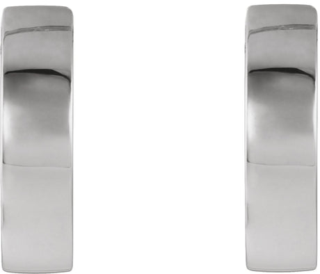 Platinum Hinged Hoop Earrings - view 2