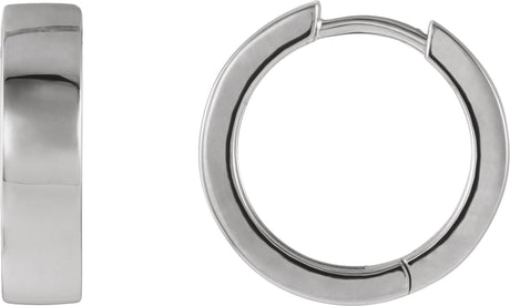 Platinum Hinged Hoop Earrings