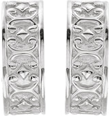 Platinum J-Hoop Earrings IV - view 2