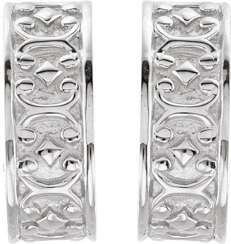 Platinum J-Hoop Earrings IV - view 2