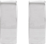 14K Gold Hinged Hoop Earrings No. 10 - White Gold - view 2
