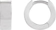 Platinum Hinged Hoop Earrings No. 6
