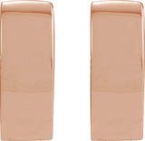14K Gold Hinged Hoop Earrings No. 10 - Rose Gold - view 2