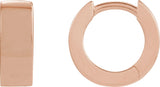 14K Gold Hinged Hoop Earrings No. 10 - Rose Gold