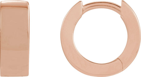 14K Gold Hinged Hoop Earrings No. 10 - Rose Gold