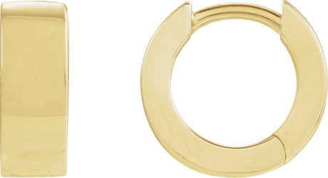 14K Gold Hinged Hoop Earrings No. 10 - Yellow Gold