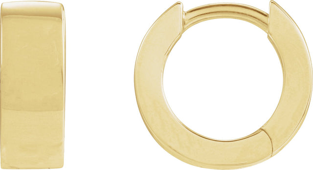 14K Gold Hinged Hoop Earrings No. 10 - Yellow Gold