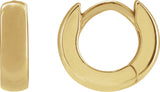 14K Gold Hinged Hoop Earrings III - Yellow Gold