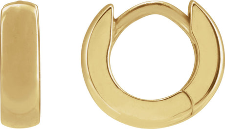14K Gold Hinged Hoop Earrings III - Yellow Gold